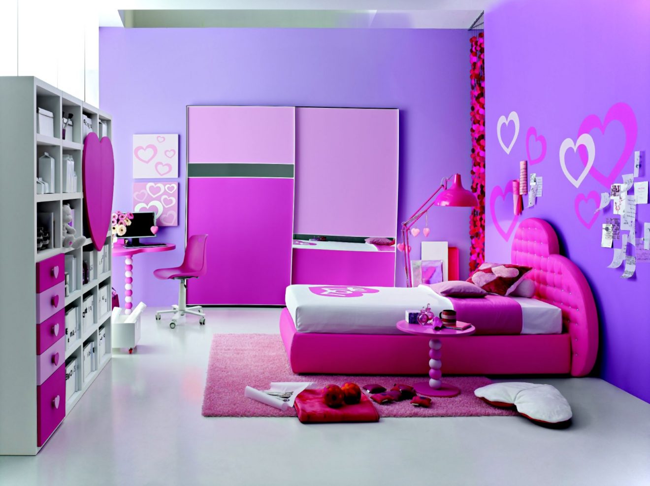 Bright and Funky Girl's Bedroom Design