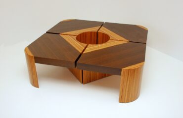 Modern Two-Tone Wooden Coffee Table