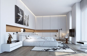 Modern White Hotel Room