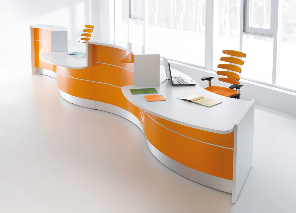 Wavy Modern Reception Desk